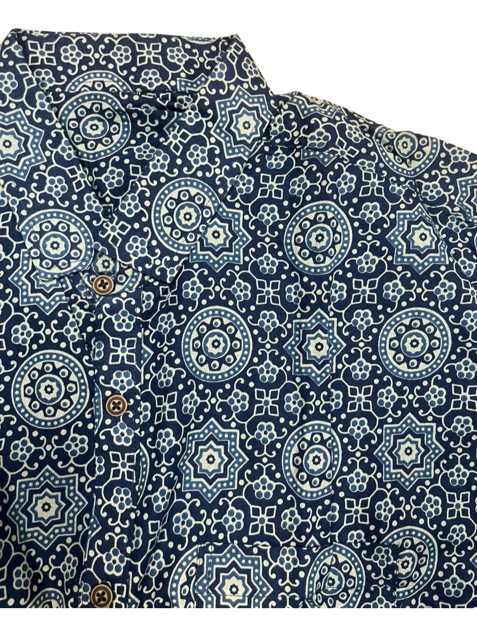 Southloom Jaipur Pure Cotton Block Printed Shirt for Men in Full Sleeve