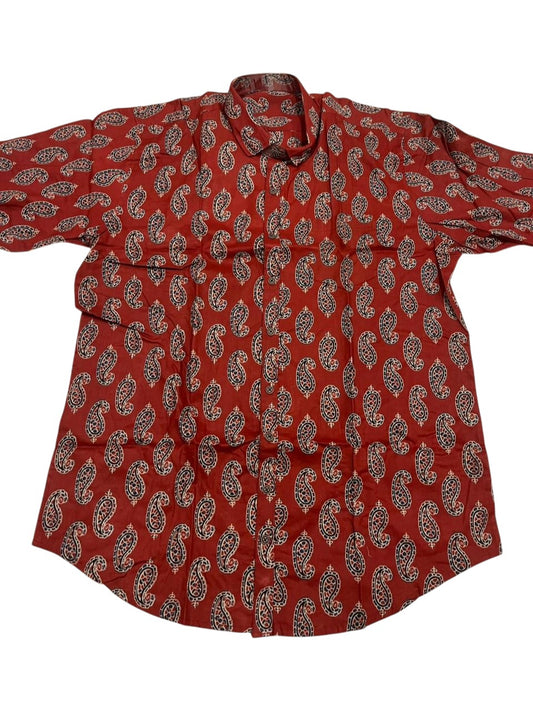 Southloom Jaipur Pure Cotton Block Printed Shirt for Men in Full Sleeve