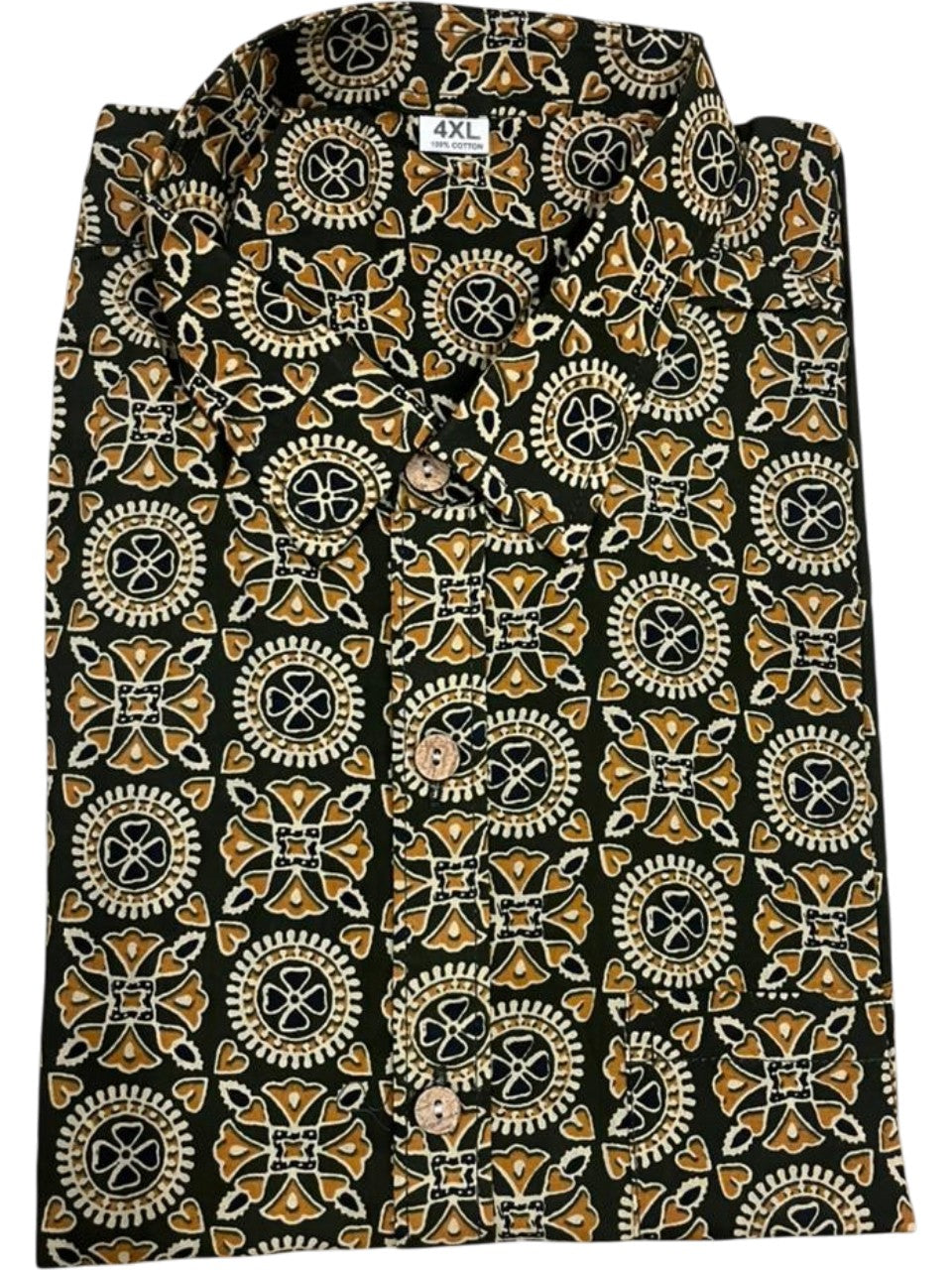 Southloom Jaipur Pure Cotton Block Printed Shirt for Men in Full Sleeve