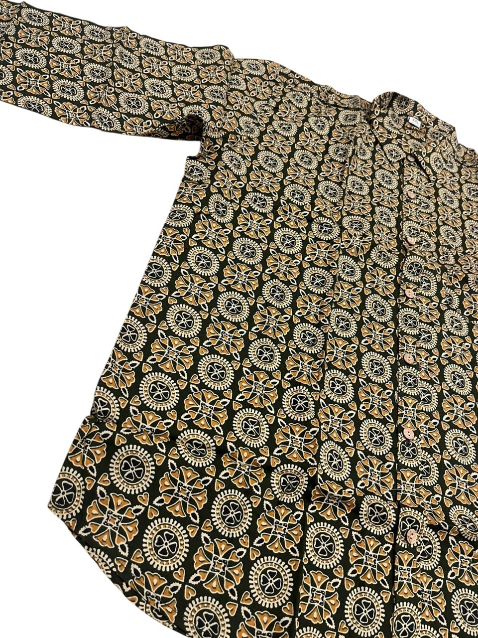 Southloom Jaipur Pure Cotton Block Printed Shirt for Men in Full Sleeve