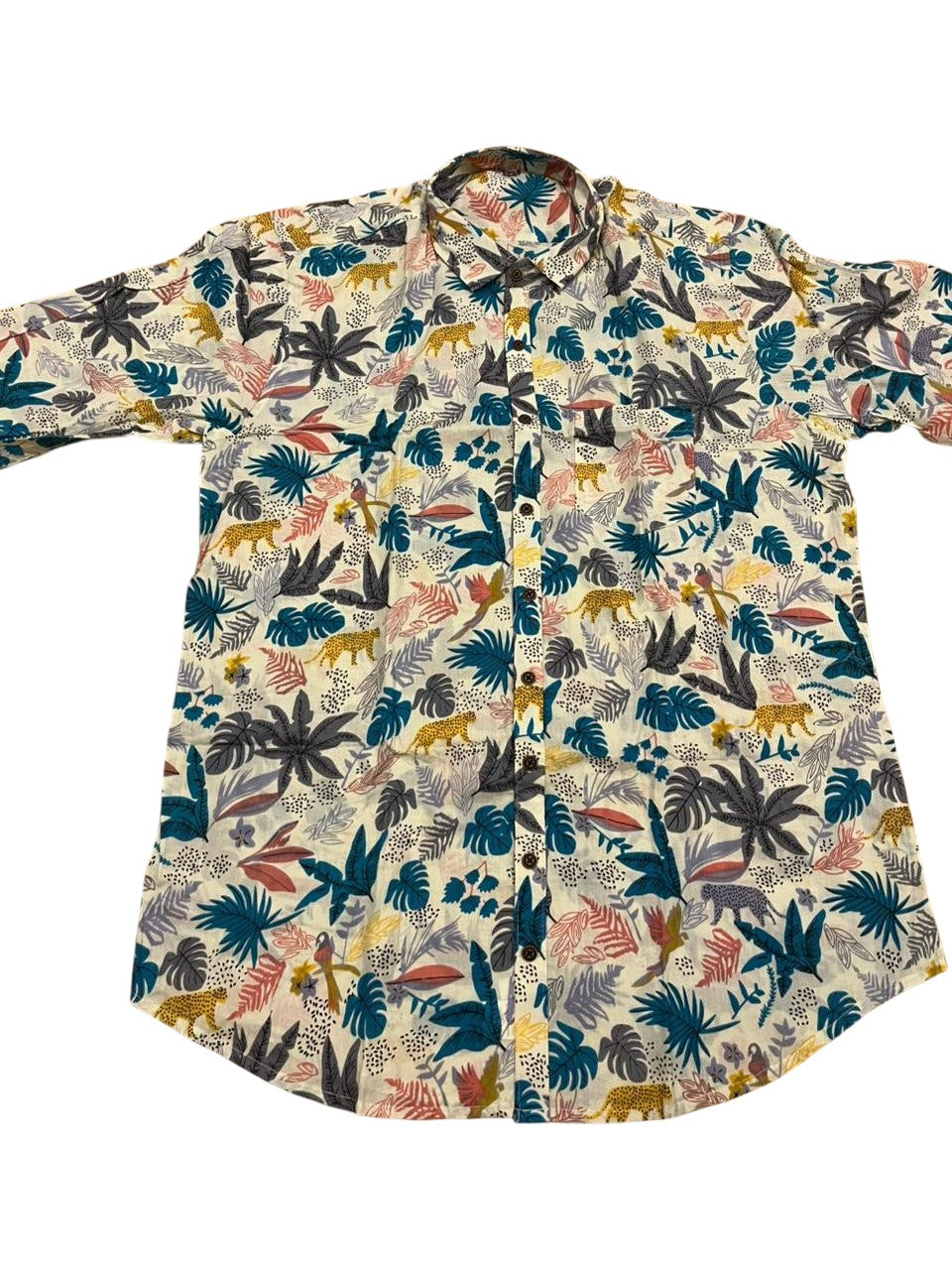 Southloom Jaipur Pure Cotton Block Printed Shirt for Men in Full Sleeve
