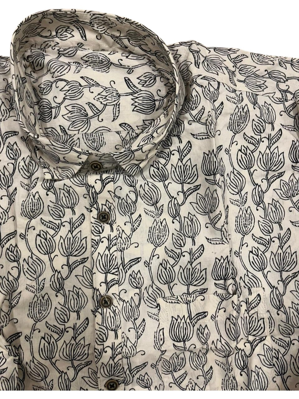 Southloom Jaipur Pure Cotton Block Printed Shirt for Men in Full Sleeve