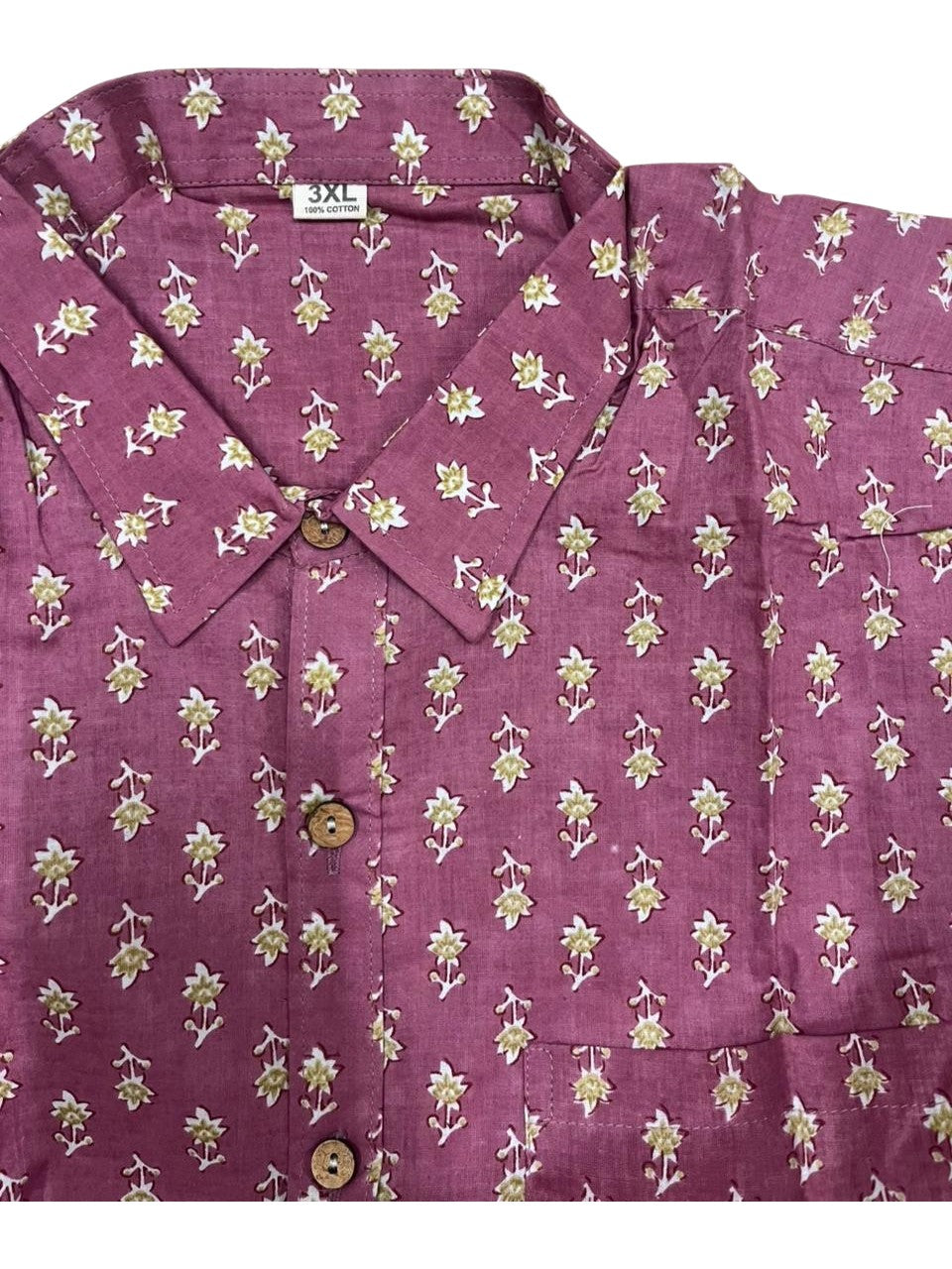 Southloom Jaipur Pure Cotton Block Printed Shirt for Men in Full Sleeve