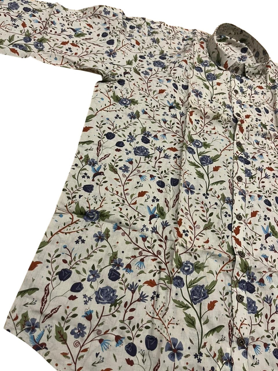 Southloom Jaipur Pure Cotton Block Printed Shirt for Men in Full Sleeve