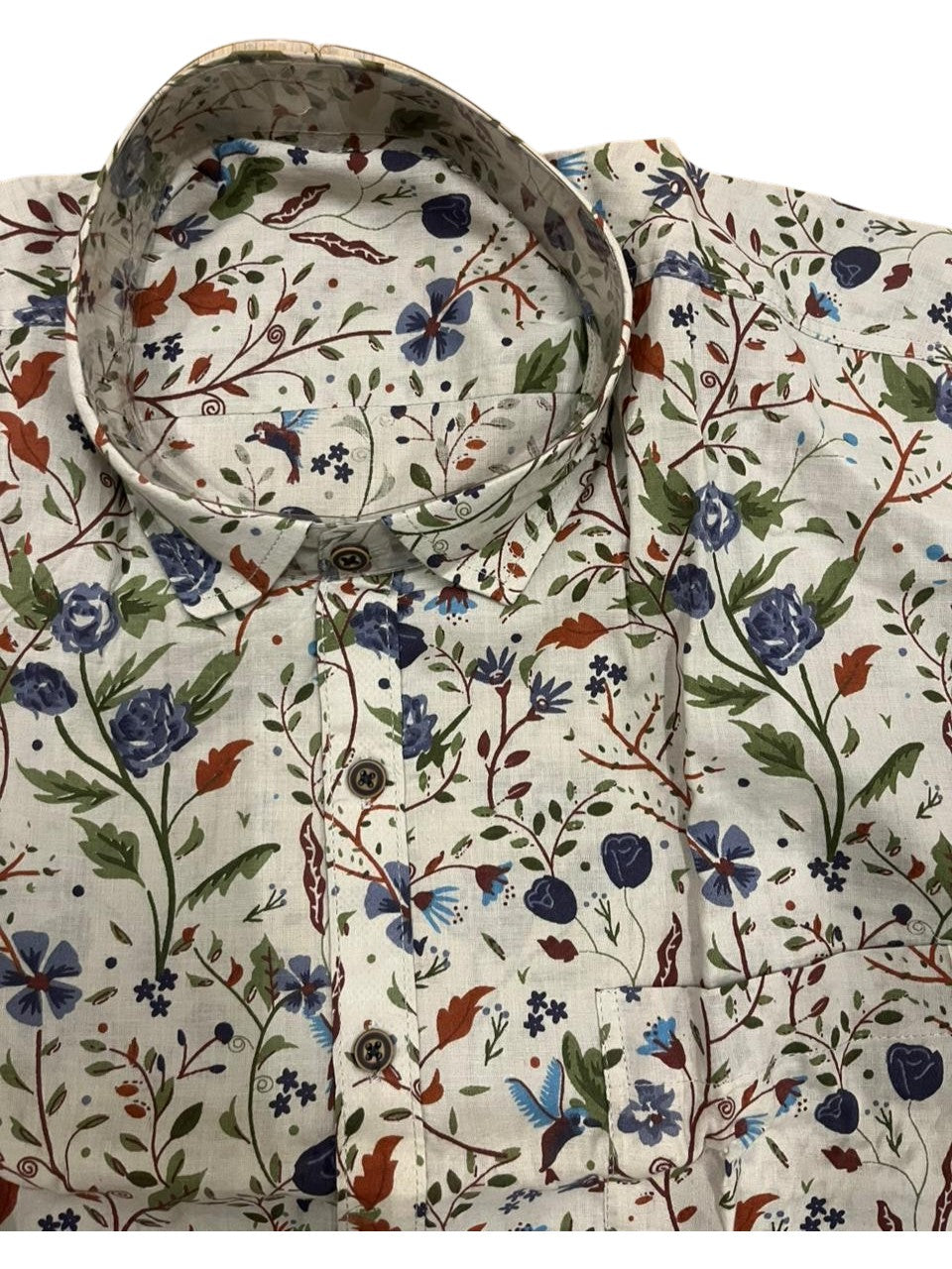 Southloom Jaipur Pure Cotton Block Printed Shirt for Men in Full Sleeve