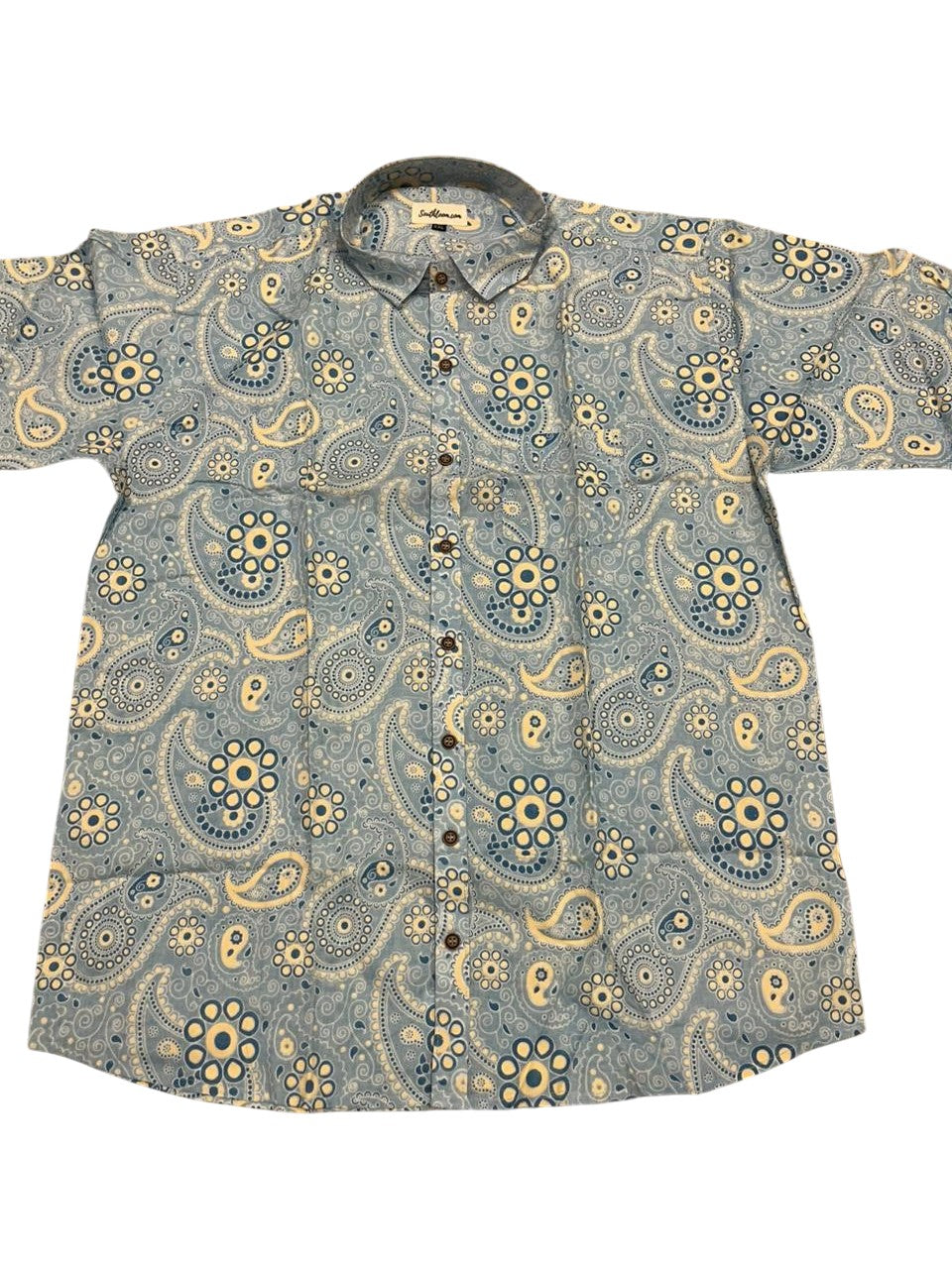 Southloom Jaipur Pure Cotton Block Printed Shirt for Men in Full Sleeve