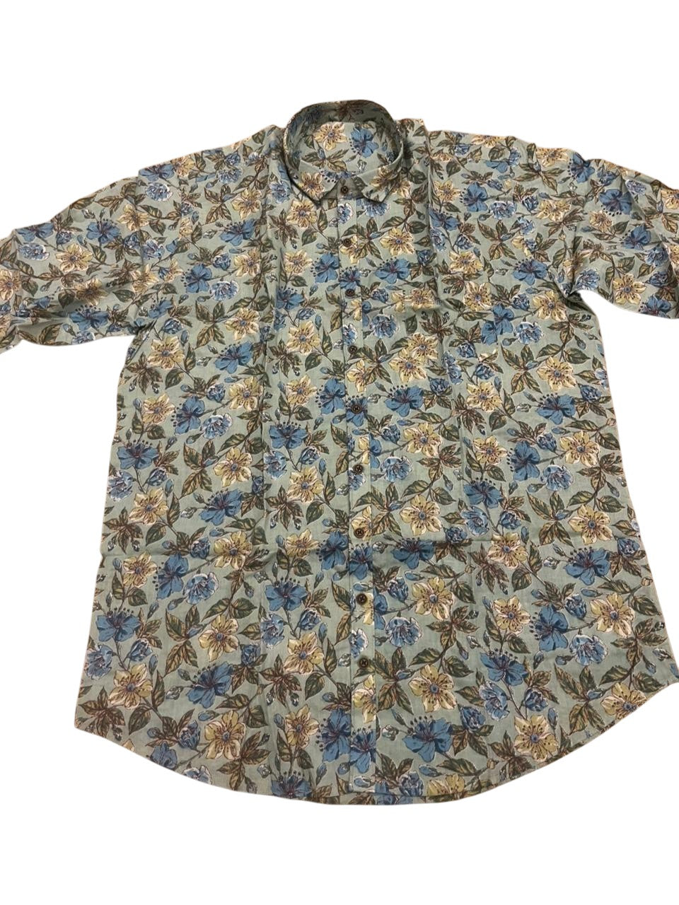 Southloom Jaipur Pure Cotton Block Printed Shirt for Men in Full Sleeve