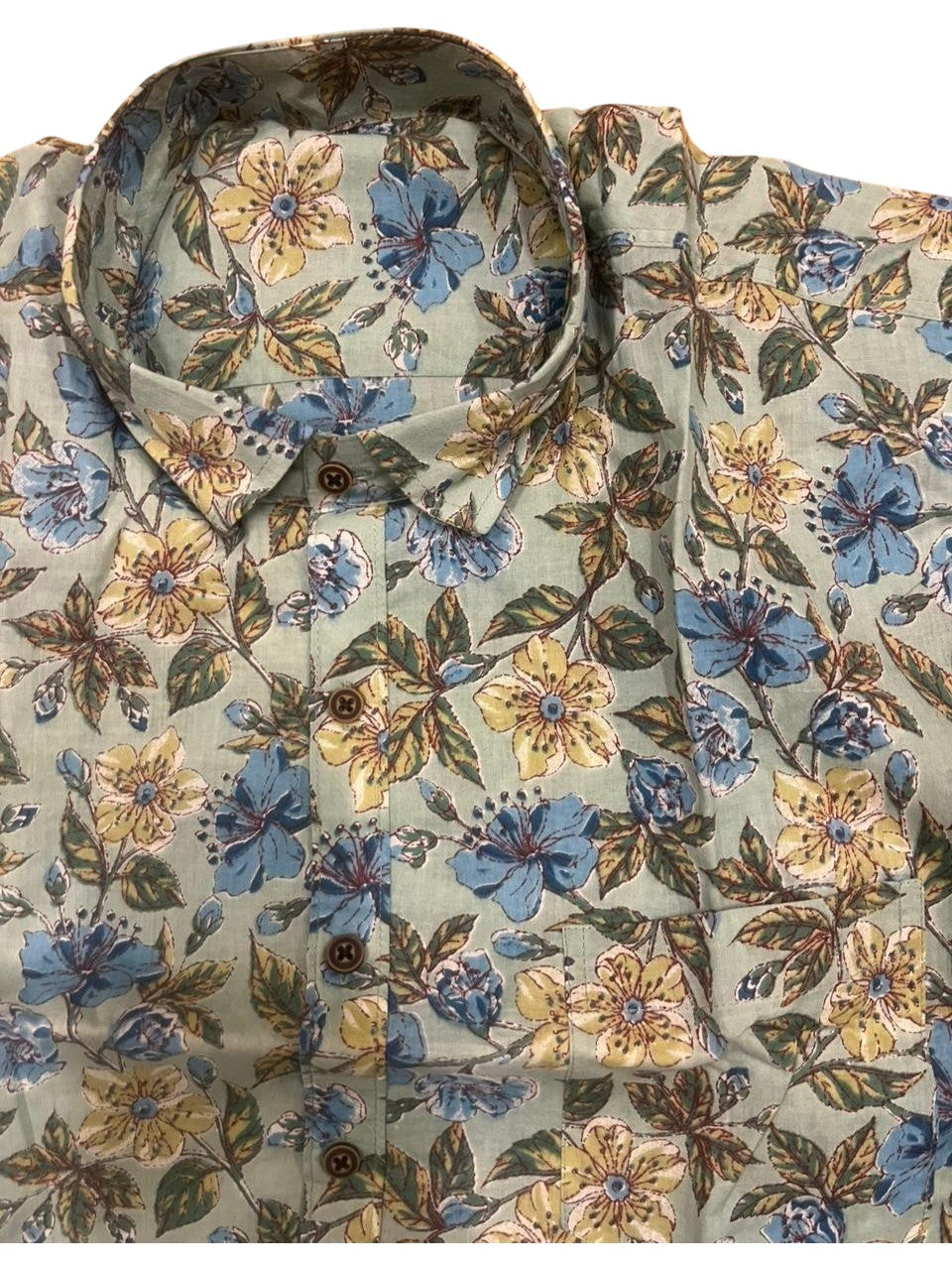Southloom Jaipur Pure Cotton Block Printed Shirt for Men in Full Sleeve