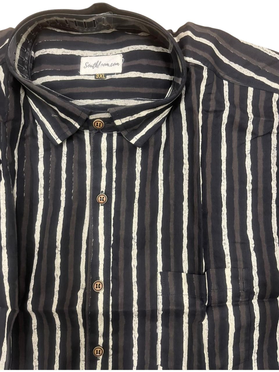 Southloom Jaipur Pure Cotton Block Printed Shirt for Men in Full Sleeve