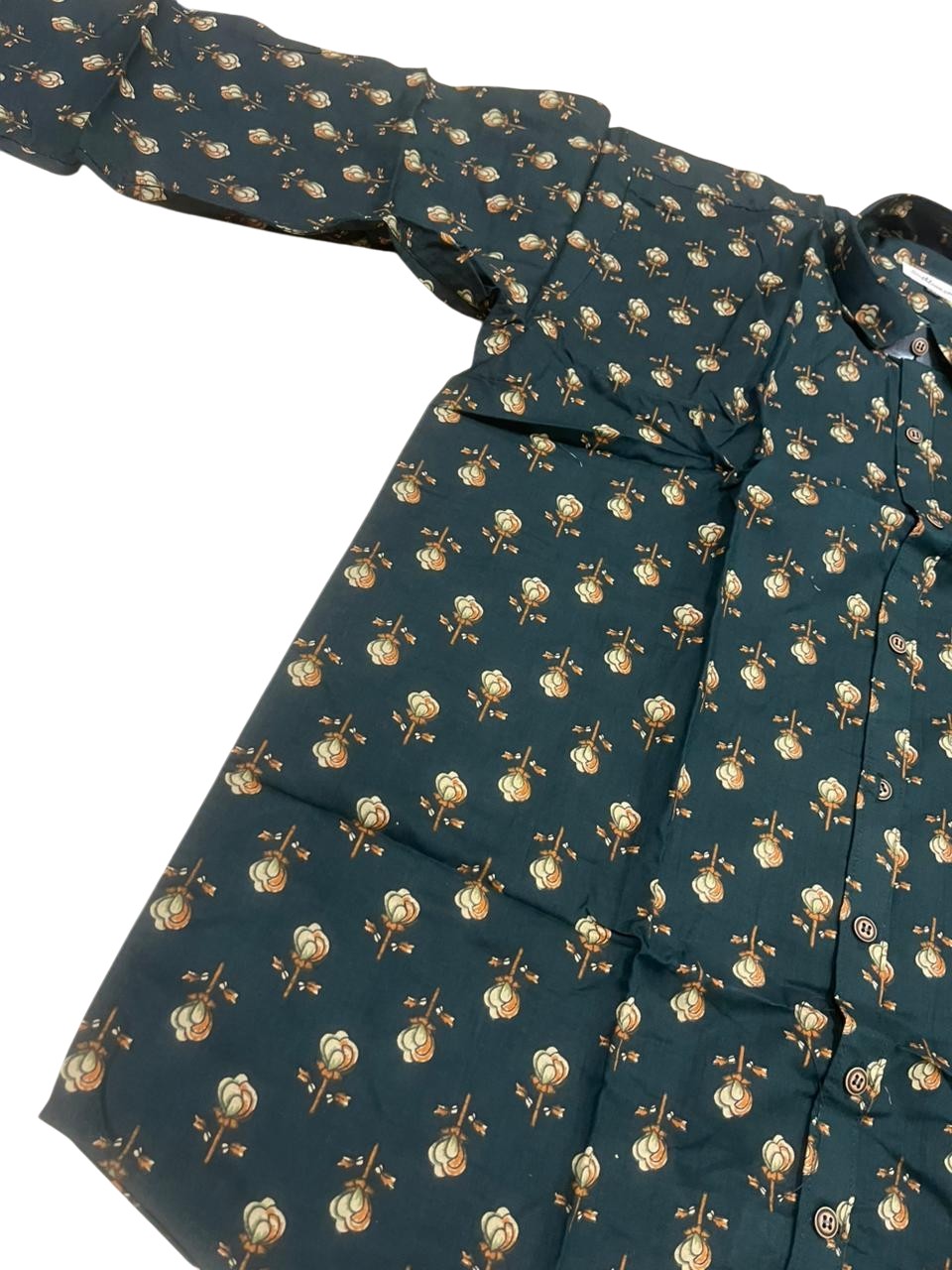 Southloom Jaipur Pure Cotton Block Printed Shirt for Men in Full Sleeve