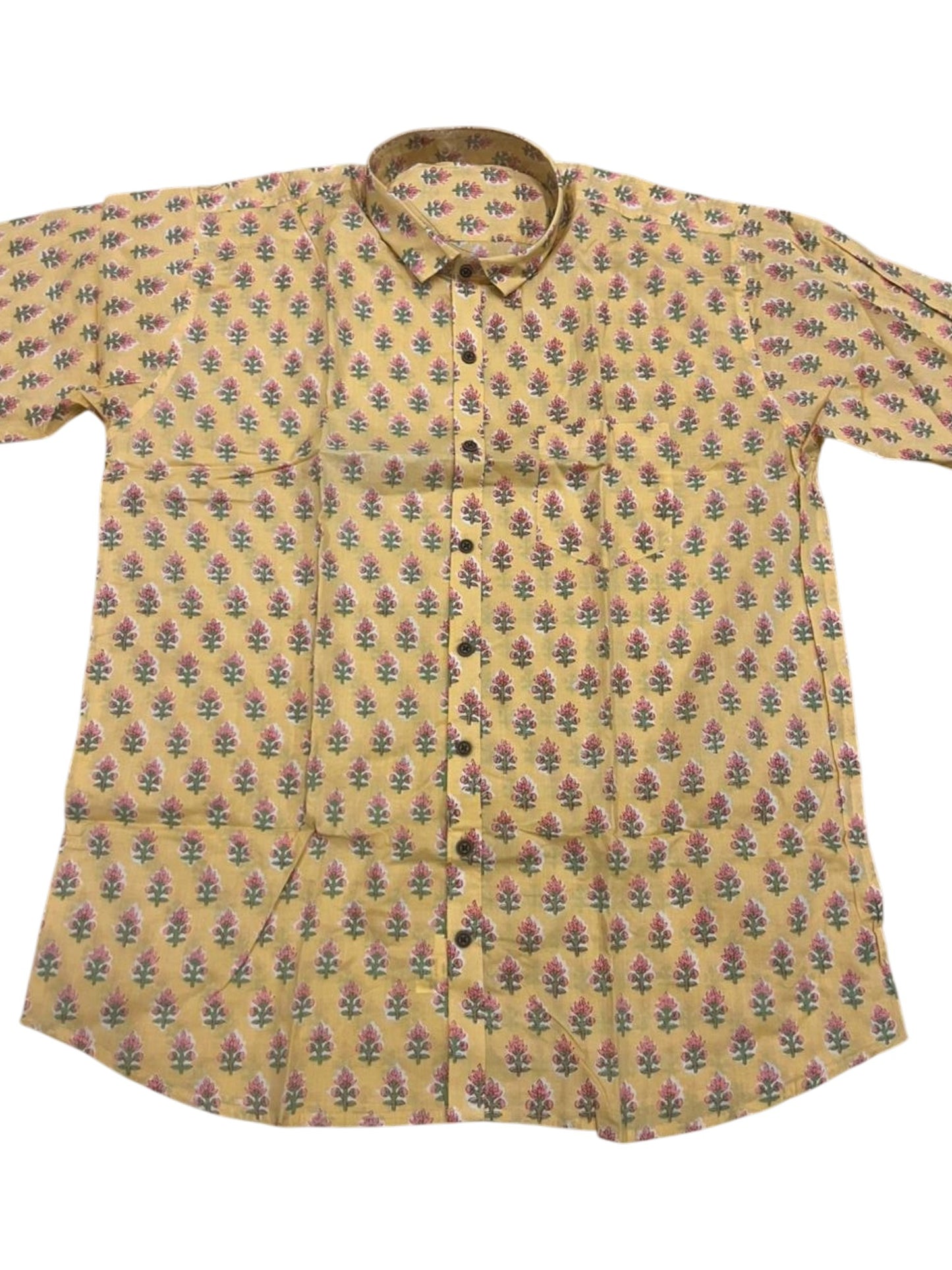 Southloom Jaipur Pure Cotton Block Printed Shirt for Men in Full Sleeve