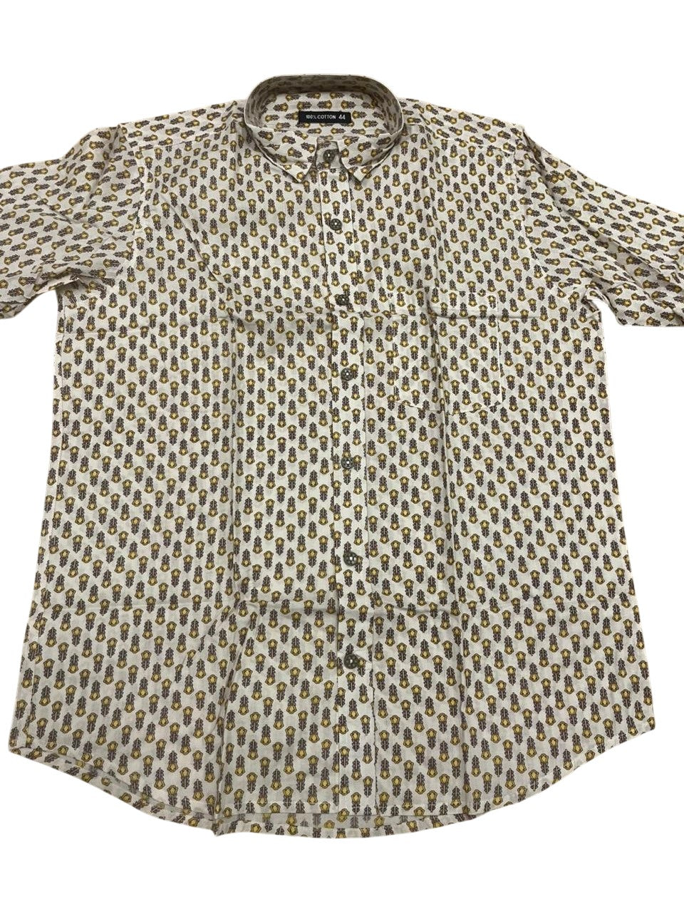 Southloom Jaipur Pure Cotton Block Printed Shirt for Men in Full Sleeve