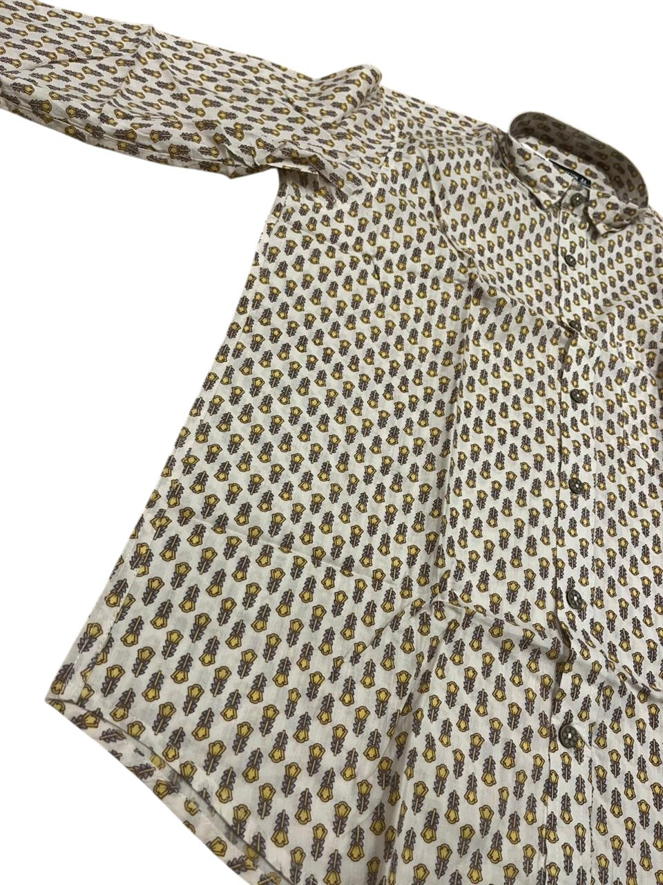 Southloom Jaipur Pure Cotton Block Printed Shirt for Men in Full Sleeve