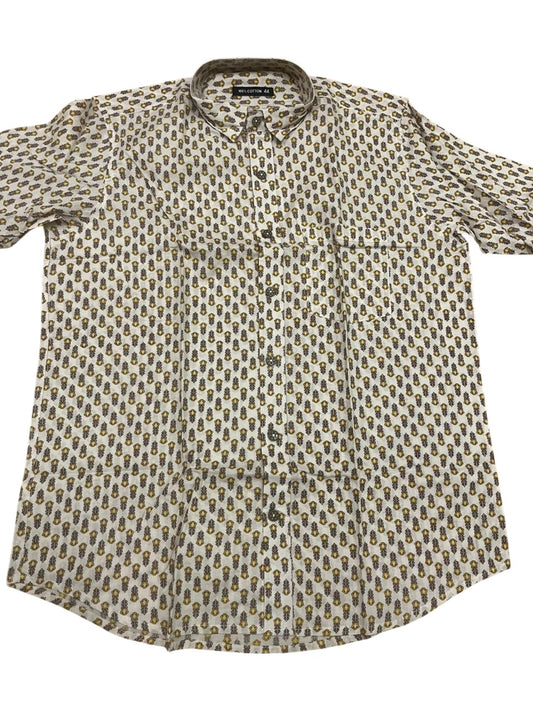 Southloom Jaipur Pure Cotton Block Printed Shirt for Men in Full Sleeve