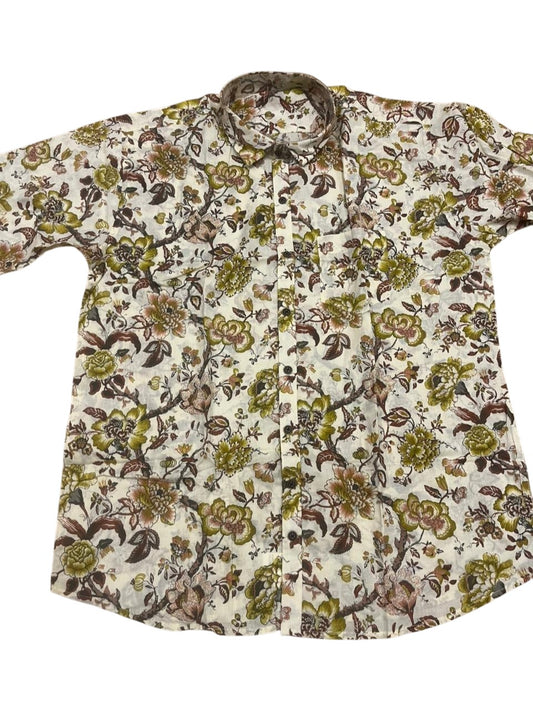 Southloom Jaipur Pure Cotton Block Printed Shirt for Men in Full Sleeve