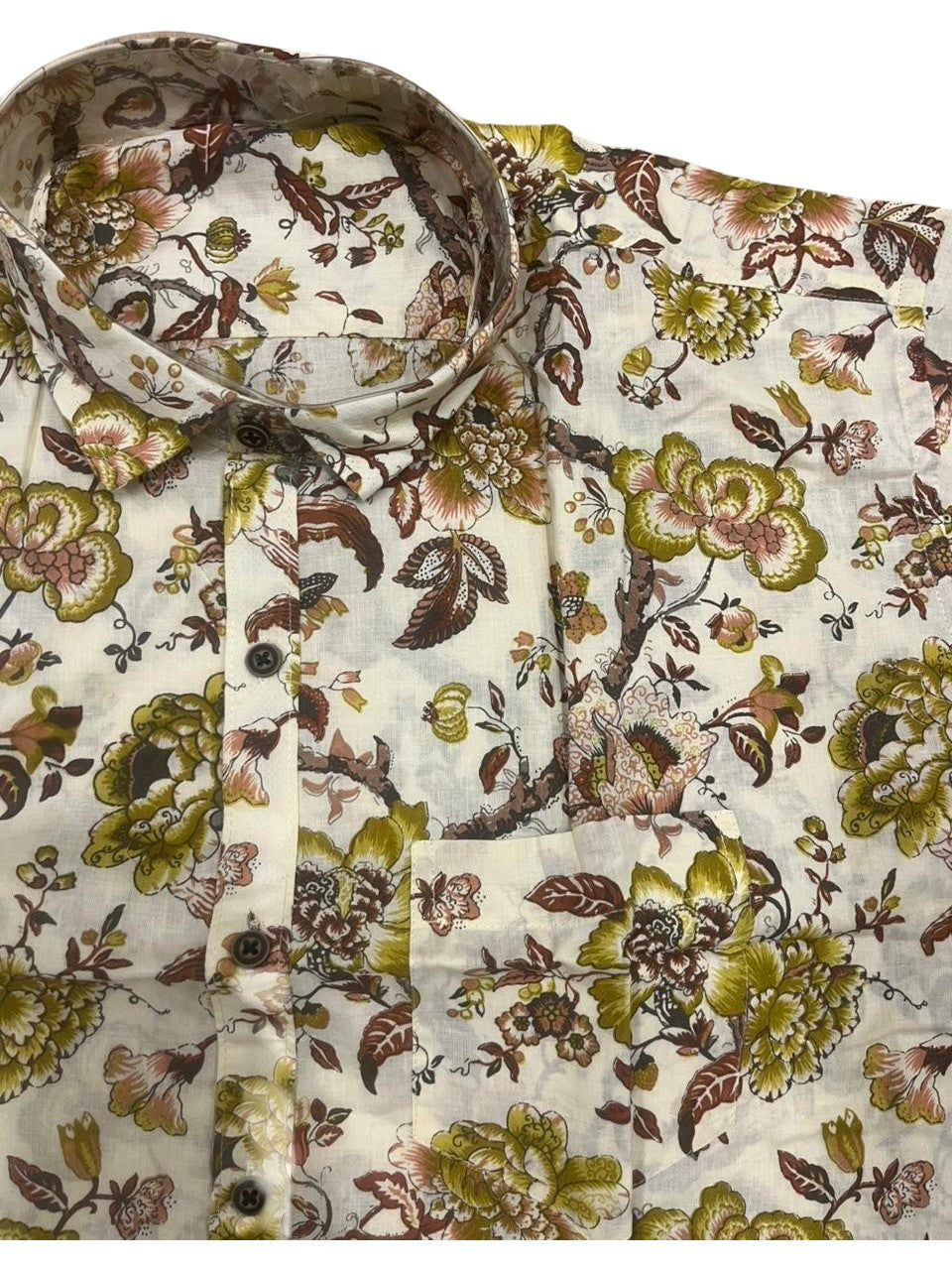 Southloom Jaipur Pure Cotton Block Printed Shirt for Men in Full Sleeve