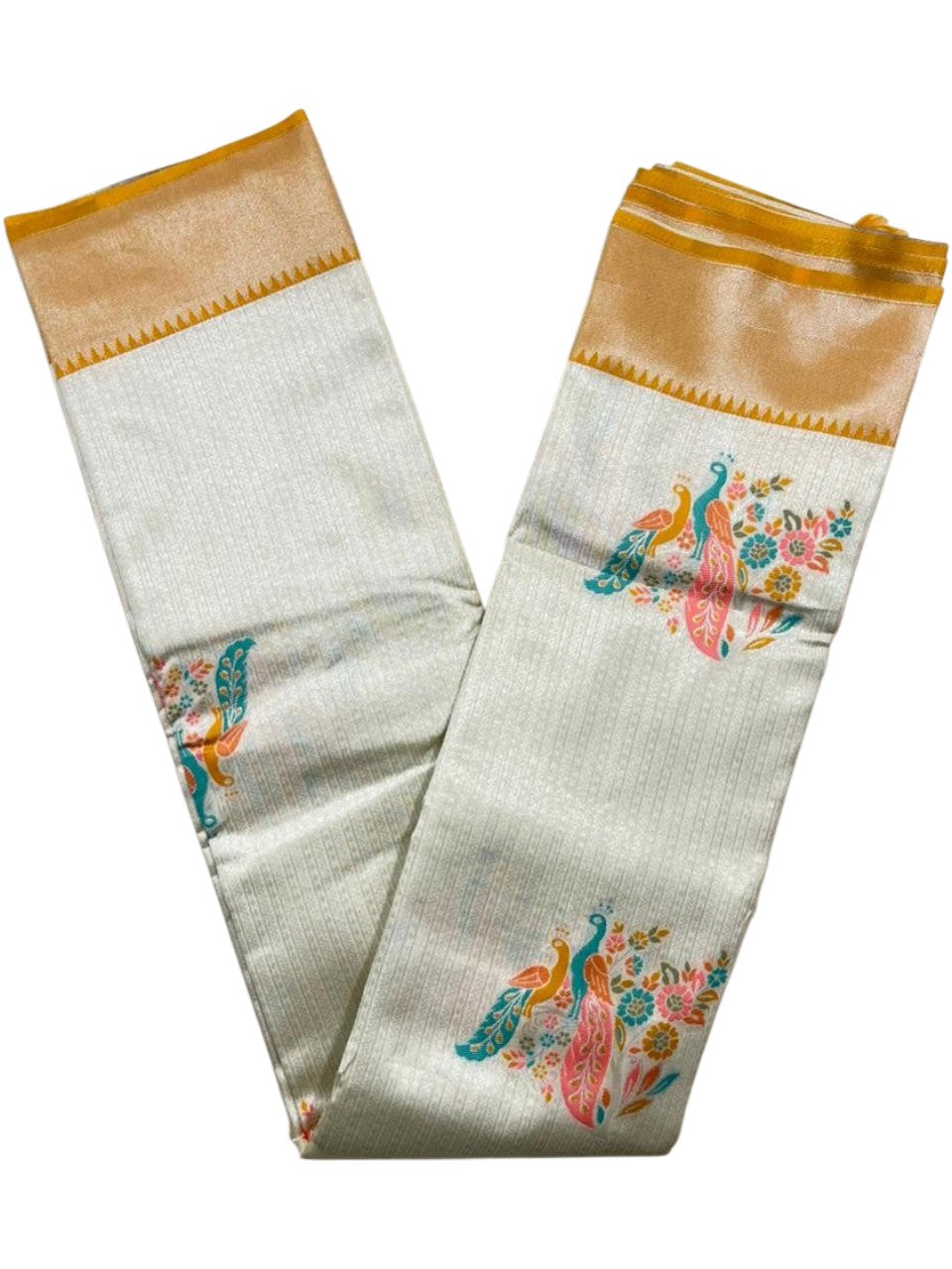 Southloom Kerala Tissue Silk With Butta Work On the Body
