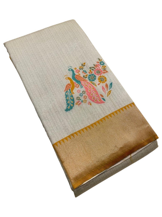 Southloom Kerala Tissue Silk With Butta Work On the Body
