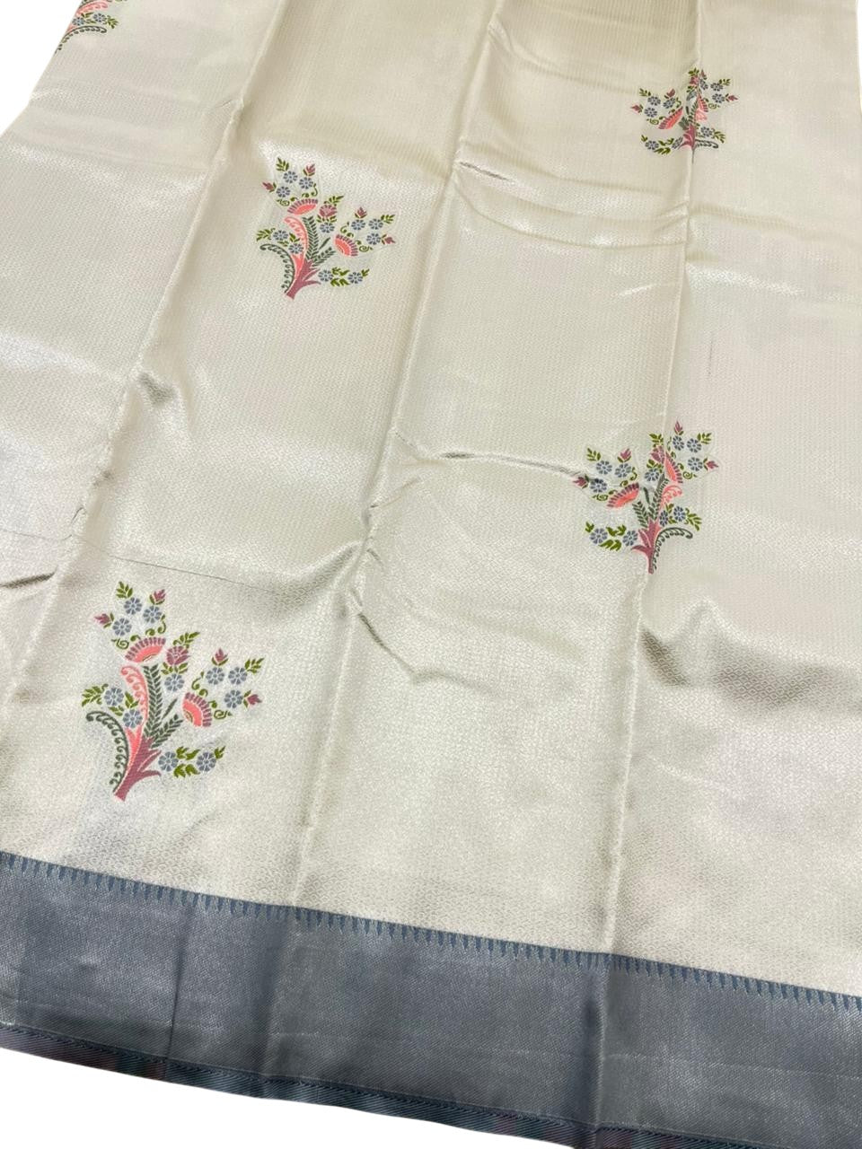 Southloom Kerala Tissue Silk With Butta Work On the Body