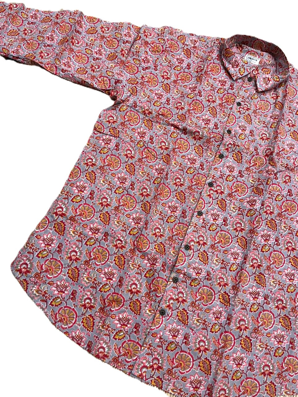 Southloom Jaipur Pure Cotton Block Printed Shirt for Men in Full Sleeve