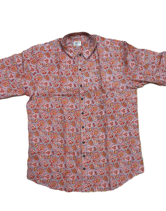 Southloom Jaipur Pure Cotton Block Printed Shirt for Men in Full Sleeve