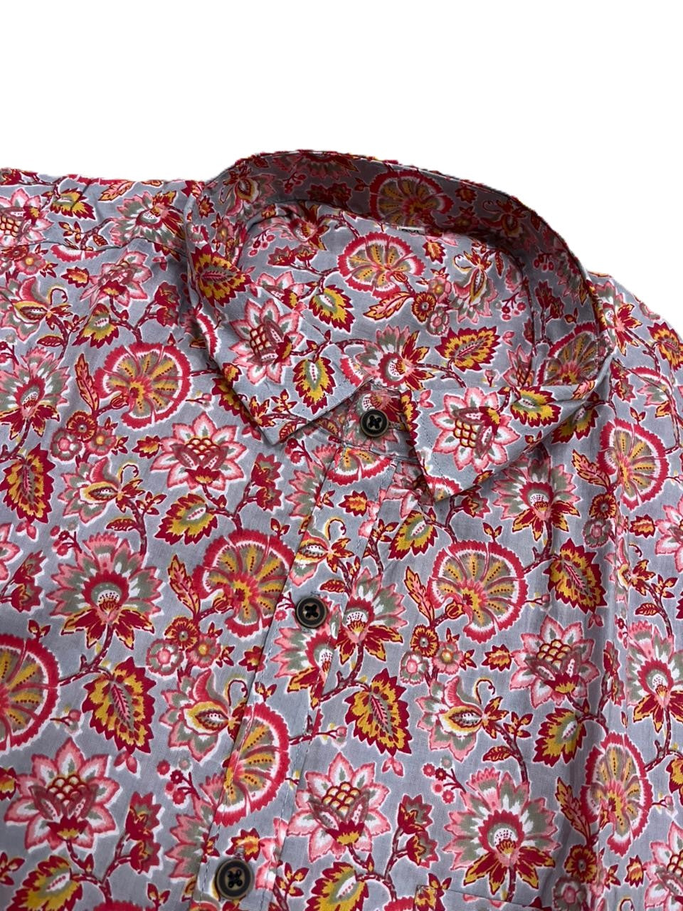Southloom Jaipur Pure Cotton Block Printed Shirt for Men in Full Sleeve