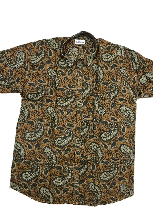 Southloom Jaipur Pure Cotton Block Printed Shirt for Men in Full Sleeve