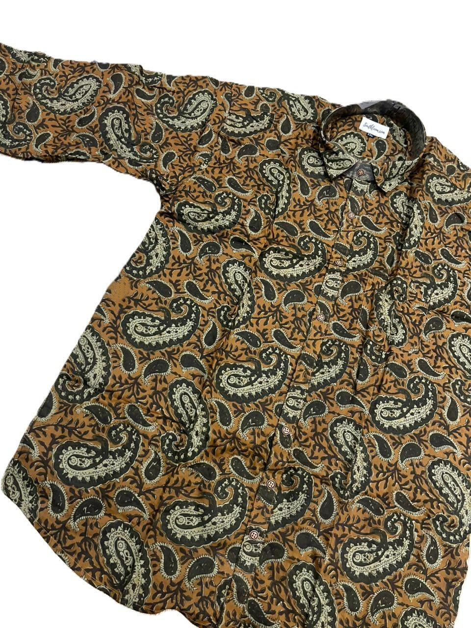 Southloom Jaipur Pure Cotton Block Printed Shirt for Men in Full Sleeve