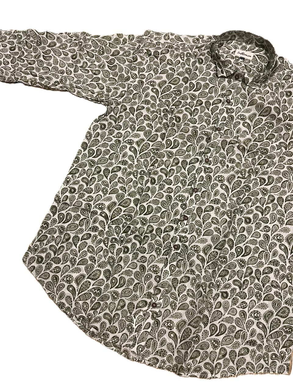 Southloom Jaipur Pure Cotton Block Printed Shirt for Men in Full Sleeve
