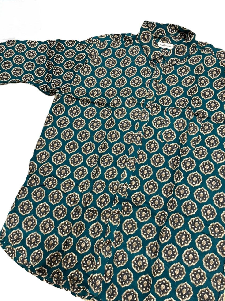 Southloom Jaipur Pure Cotton Block Printed Shirt for Men in Full Sleeve