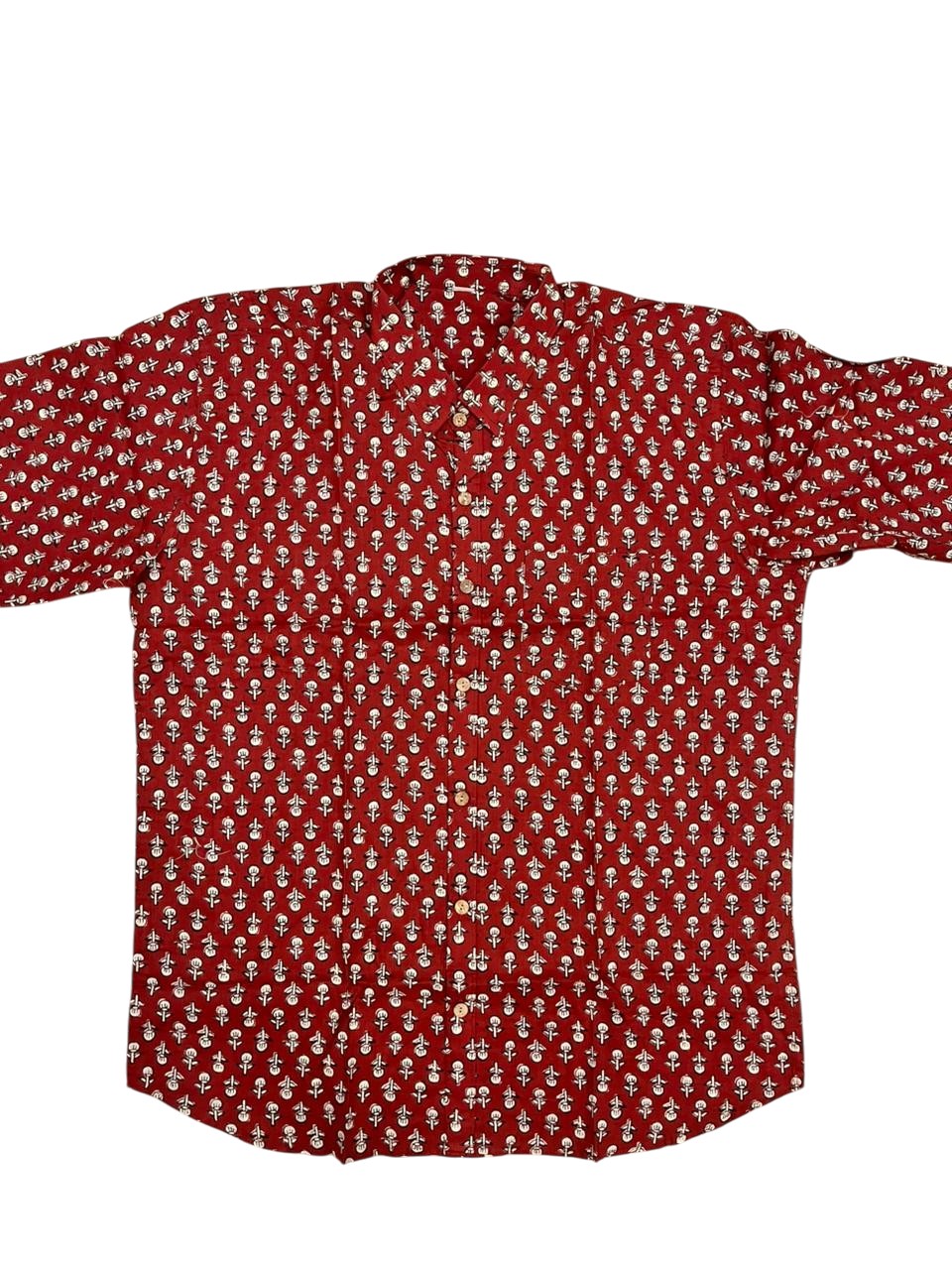 Southloom Jaipur Pure Cotton Block Printed Shirt for Men in Full Sleeve