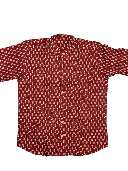 Southloom Jaipur Pure Cotton Block Printed Shirt for Men in Full Sleeve