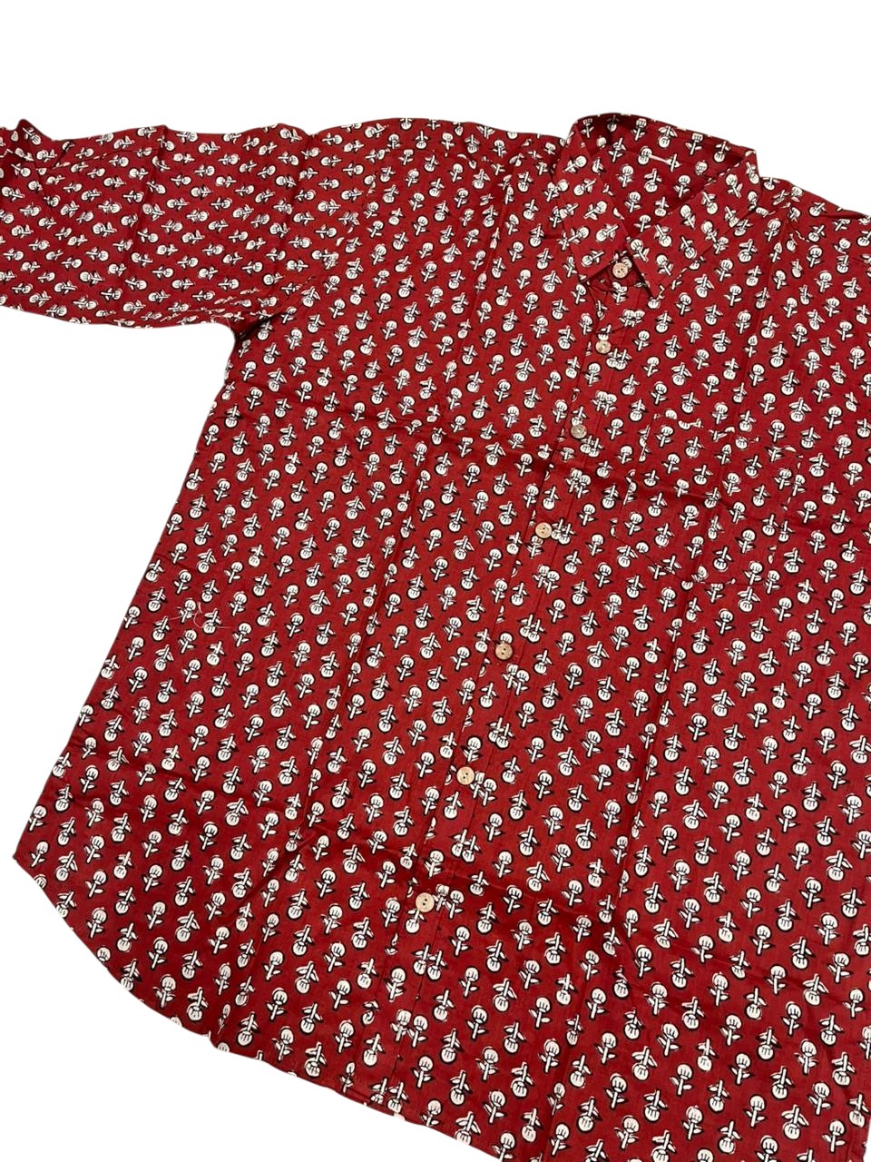 Southloom Jaipur Pure Cotton Block Printed Shirt for Men in Full Sleeve