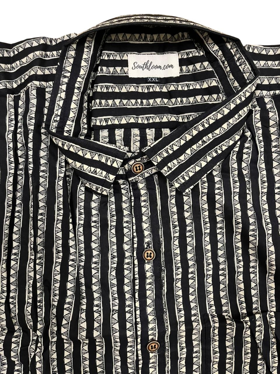 Southloom Jaipur Pure Cotton Block Printed Shirt for Men in Full Sleeve
