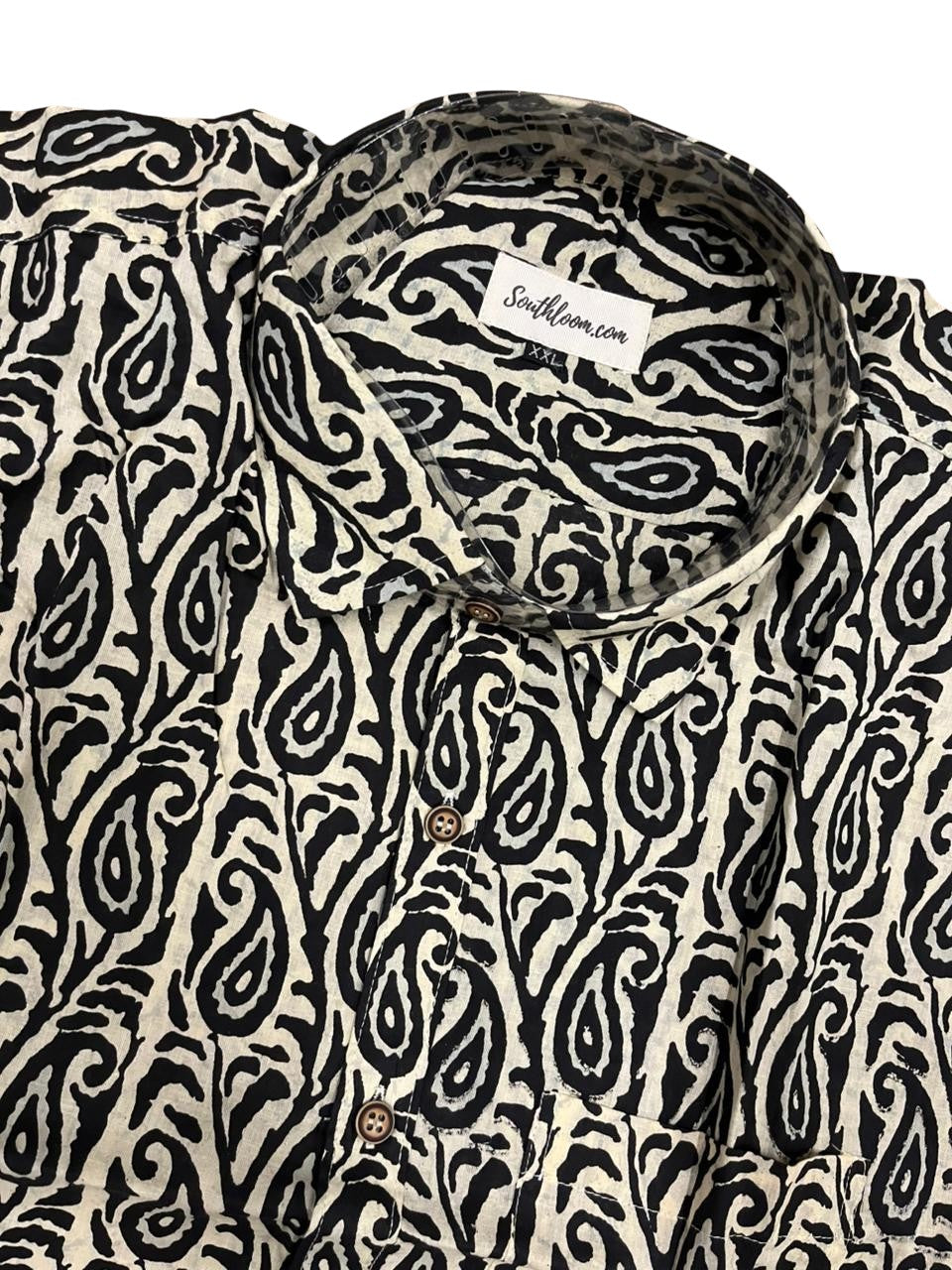 Southloom Jaipur Pure Cotton Block Printed Shirt for Men in Full Sleeve