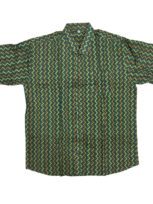 Southloom Jaipur Pure Cotton Block Printed Shirt for Men in Full Sleeve