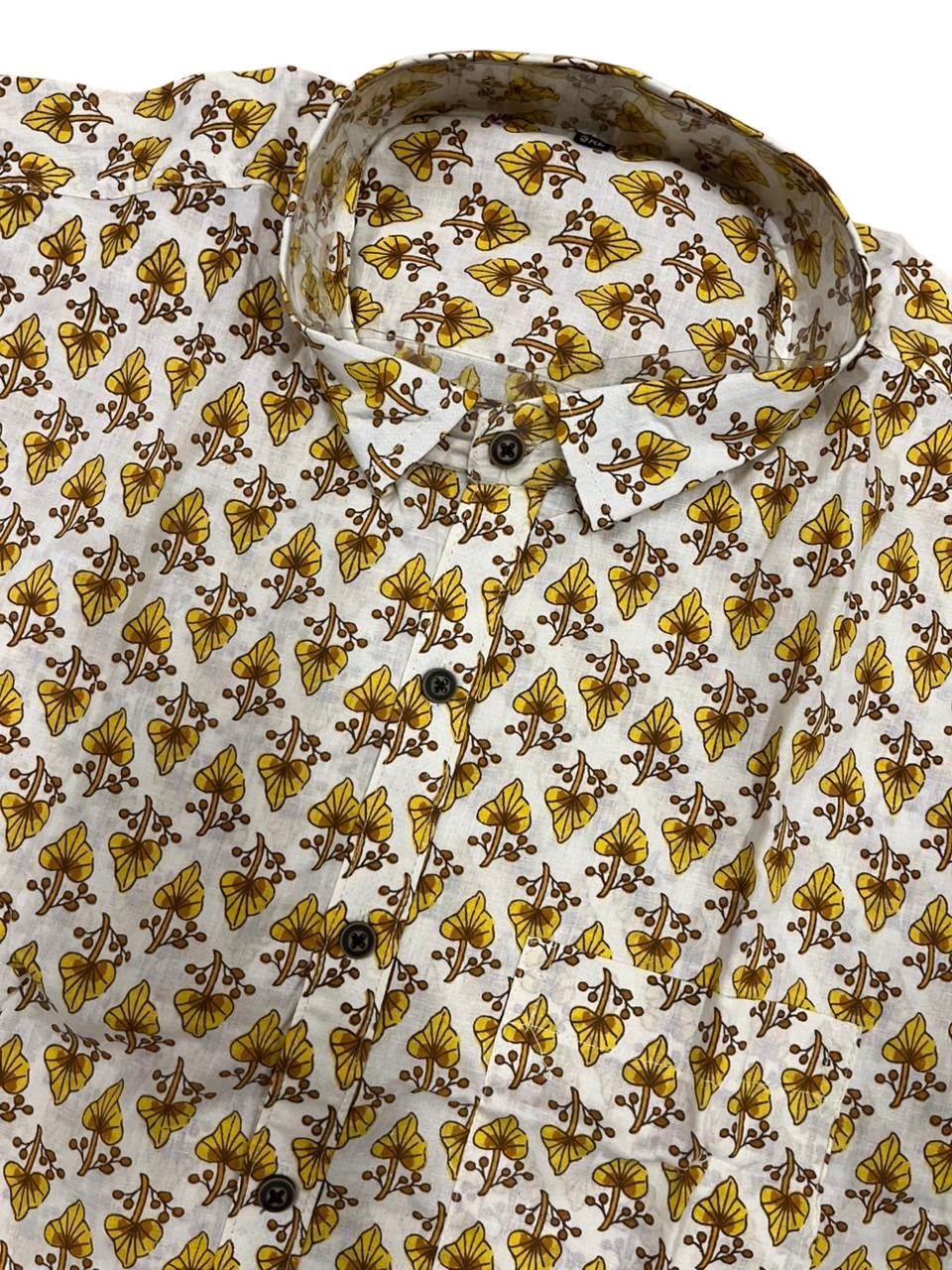 Southloom Jaipur Pure Cotton Block Printed Shirt for Men in Full Sleeve