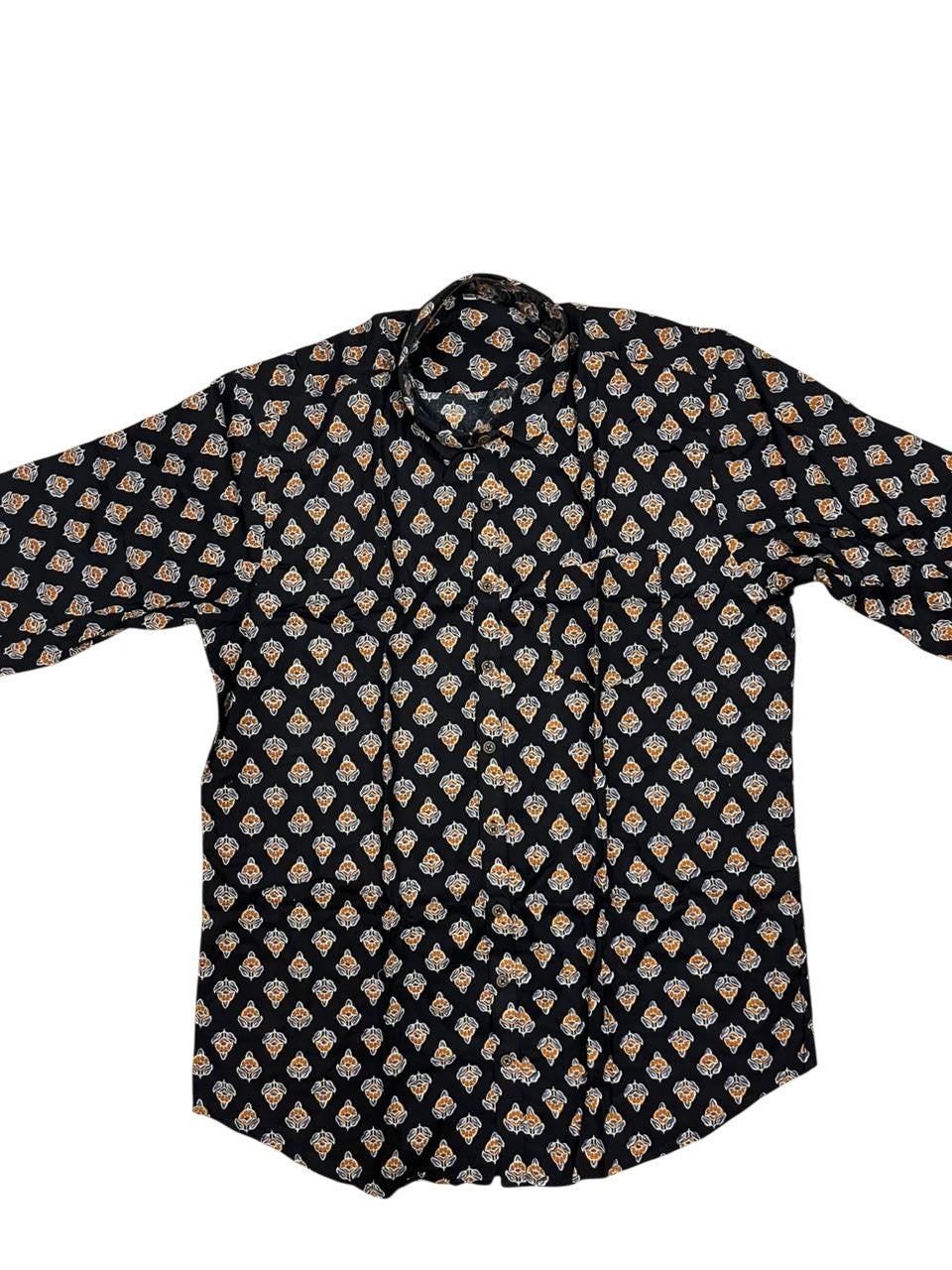 Southloom Jaipur Pure Cotton Block Printed Shirt for Men in Full Sleeve