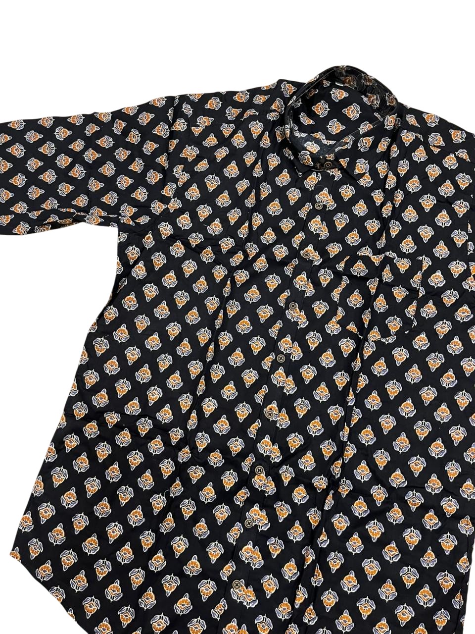 Southloom Jaipur Pure Cotton Block Printed Shirt for Men in Full Sleeve