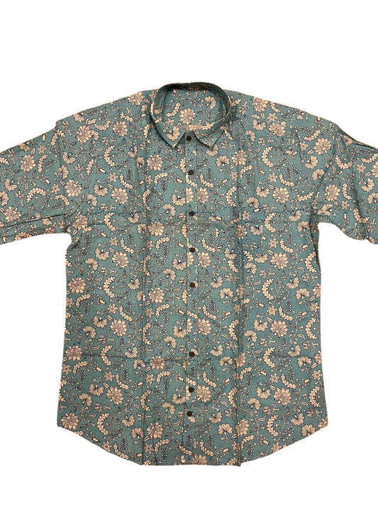 Southloom Jaipur Pure Cotton Block Printed Shirt for Men in Full Sleeve