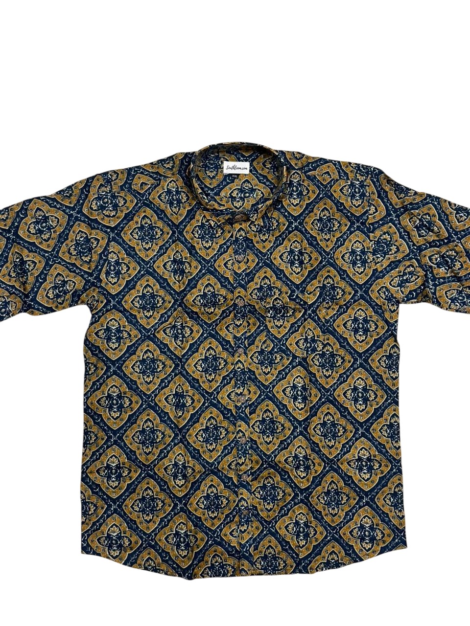 Southloom Jaipur Pure Cotton Block Printed Shirt for Men in Full Sleeve
