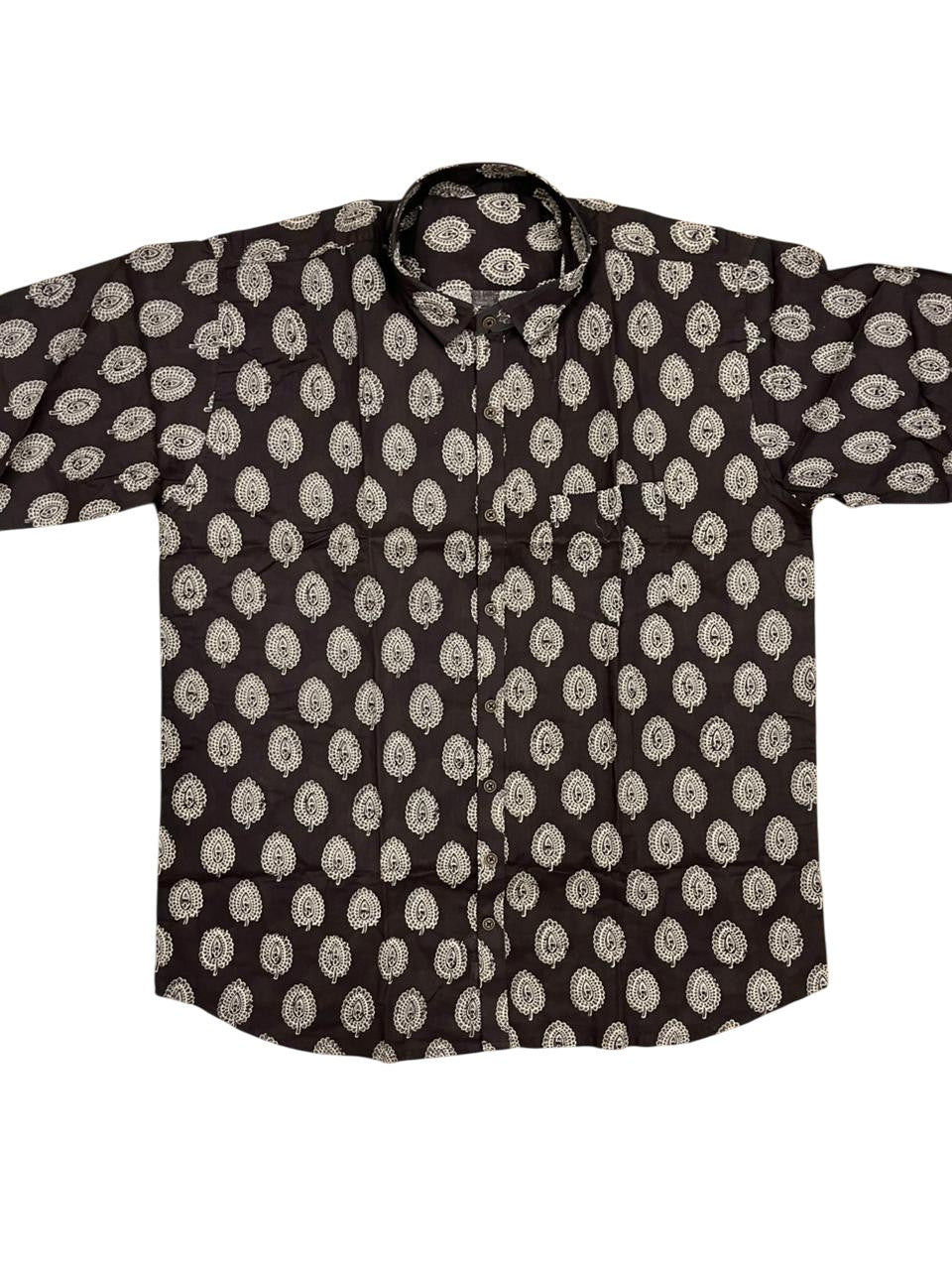 Southloom Jaipur Pure Cotton Block Printed Shirt for Men in Full Sleeve
