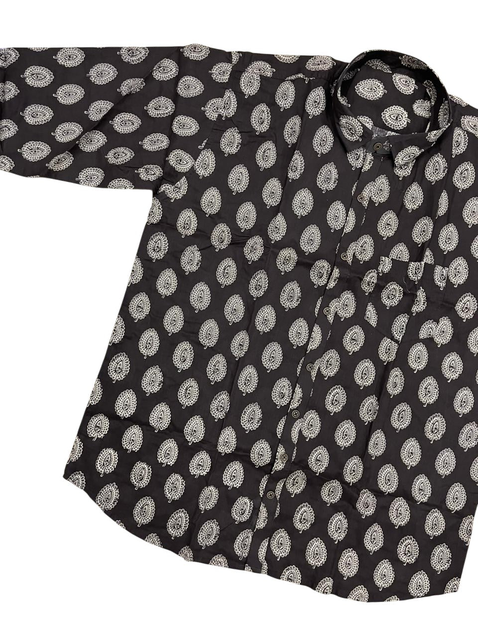 Southloom Jaipur Pure Cotton Block Printed Shirt for Men in Full Sleeve