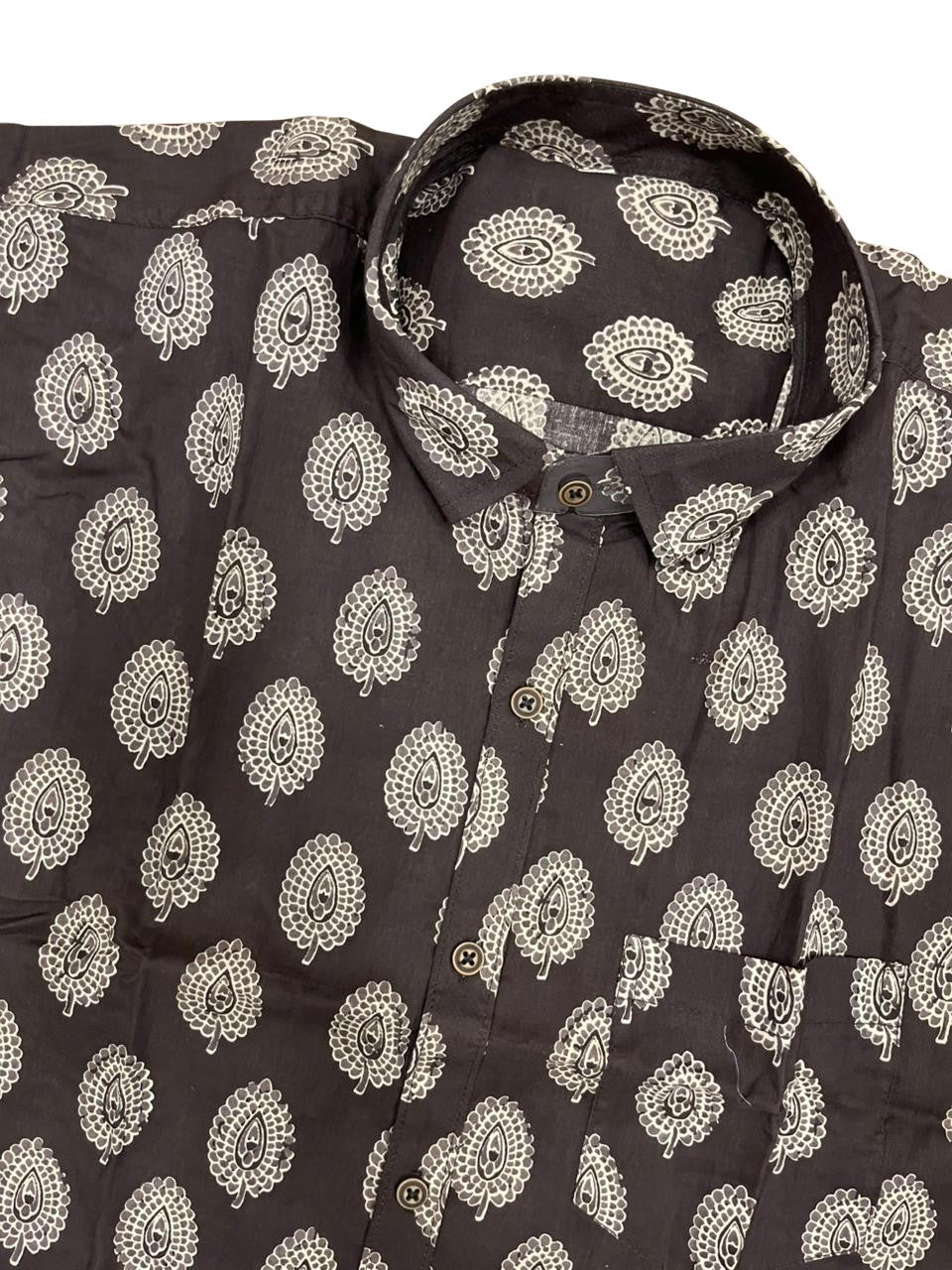 Southloom Jaipur Pure Cotton Block Printed Shirt for Men in Full Sleeve