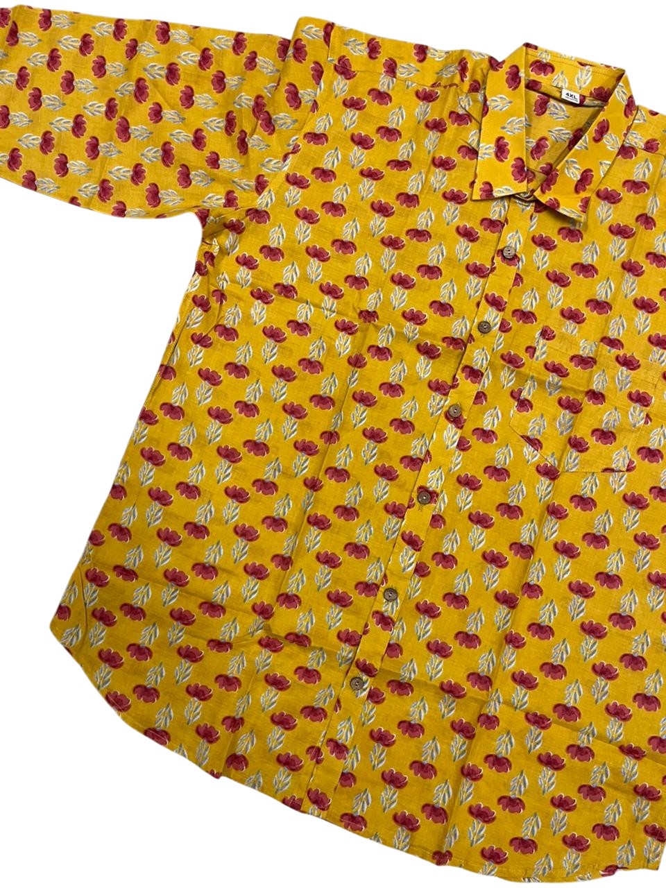 Southloom Jaipur Pure Cotton Block Printed Shirt for Men in Full Sleeve