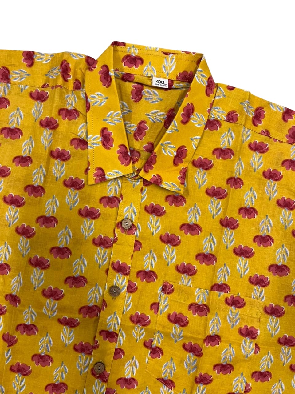 Southloom Jaipur Pure Cotton Block Printed Shirt for Men in Full Sleeve