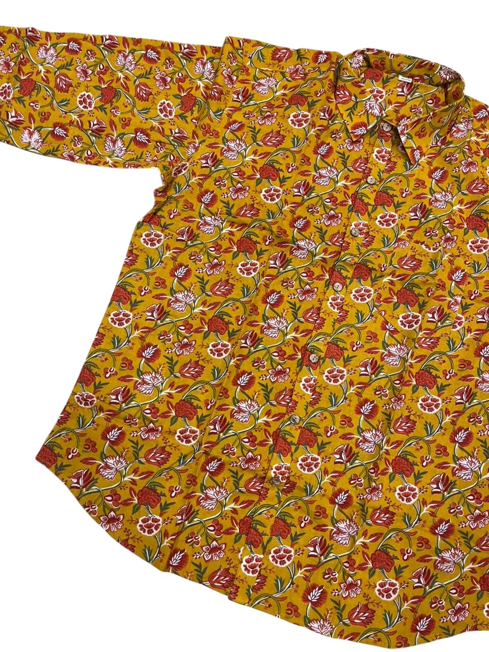 Southloom Jaipur Pure Cotton Block Printed Shirt for Men in Full Sleeve