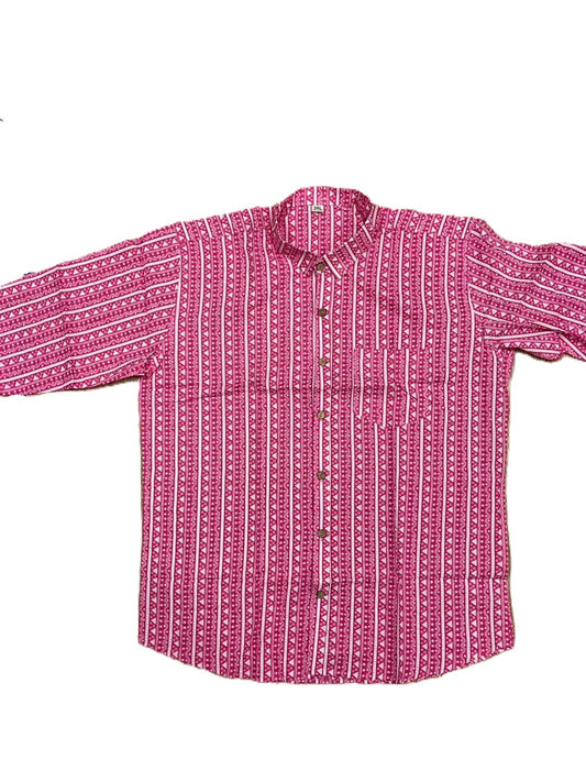 Southloom Jaipur Pure Cotton Block Printed Shirt for Men in Full Sleeve