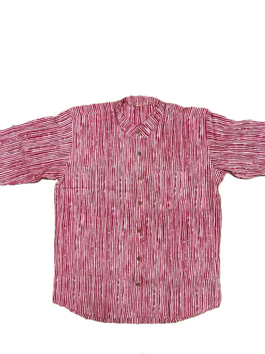 Southloom Jaipur Pure Cotton Block Printed Shirt for Men in Full Sleeve