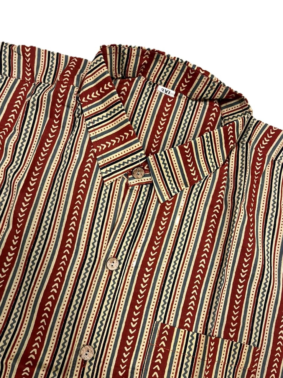 Southloom Jaipur Pure Cotton Block Printed Shirt for Men in Full Sleeve